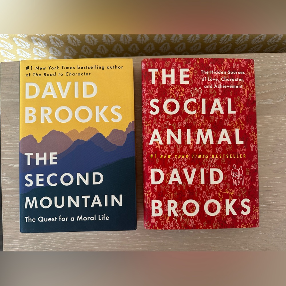 David Brooks Book Set - Red and Yellow Covers